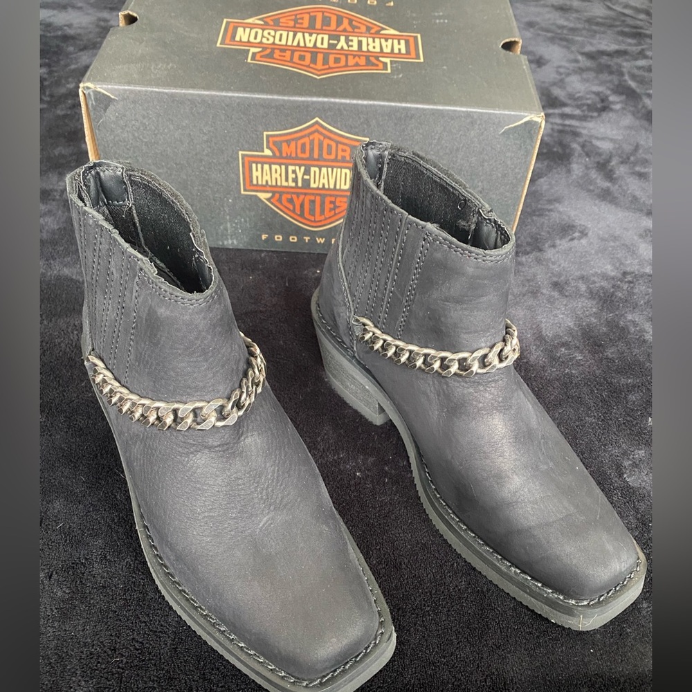 Harley-Davidson Black Chain Womans Boots